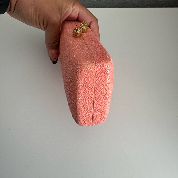 NWOT elegant KOTUR Shagreen Minaudiere stingray clutch - Picture 3 of 13